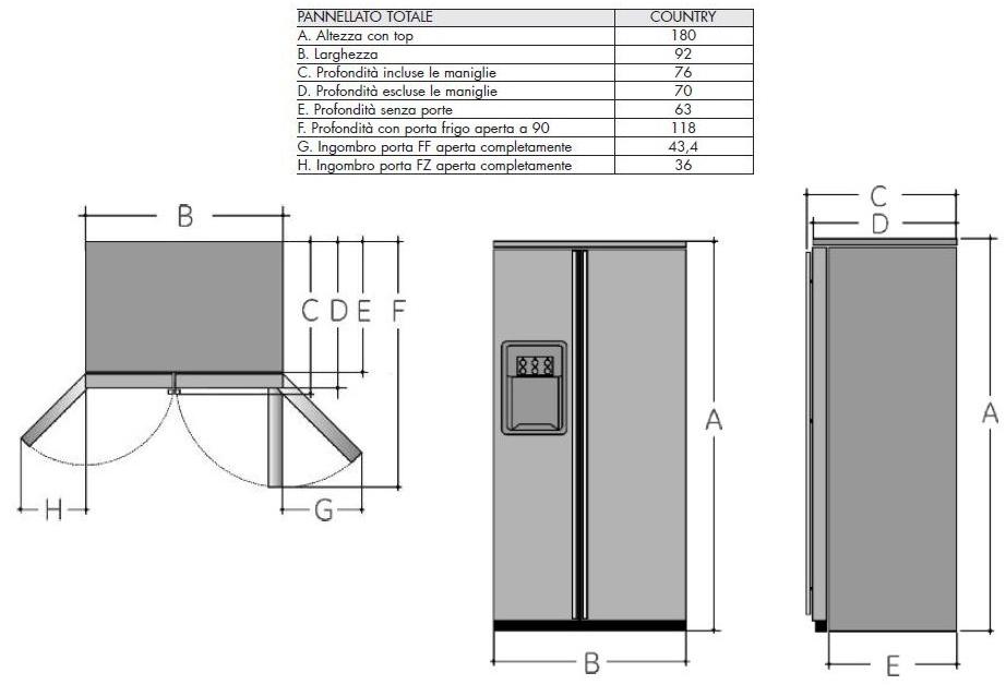 mabe Американский холодильник no Frost с диспенсером для льда класса а + Side by side | prof. 61cm sun-id-1355496 - Вид №2