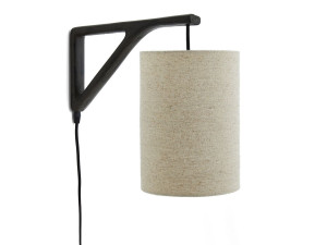 Бронзовый настенный светильник с льняным абажуром