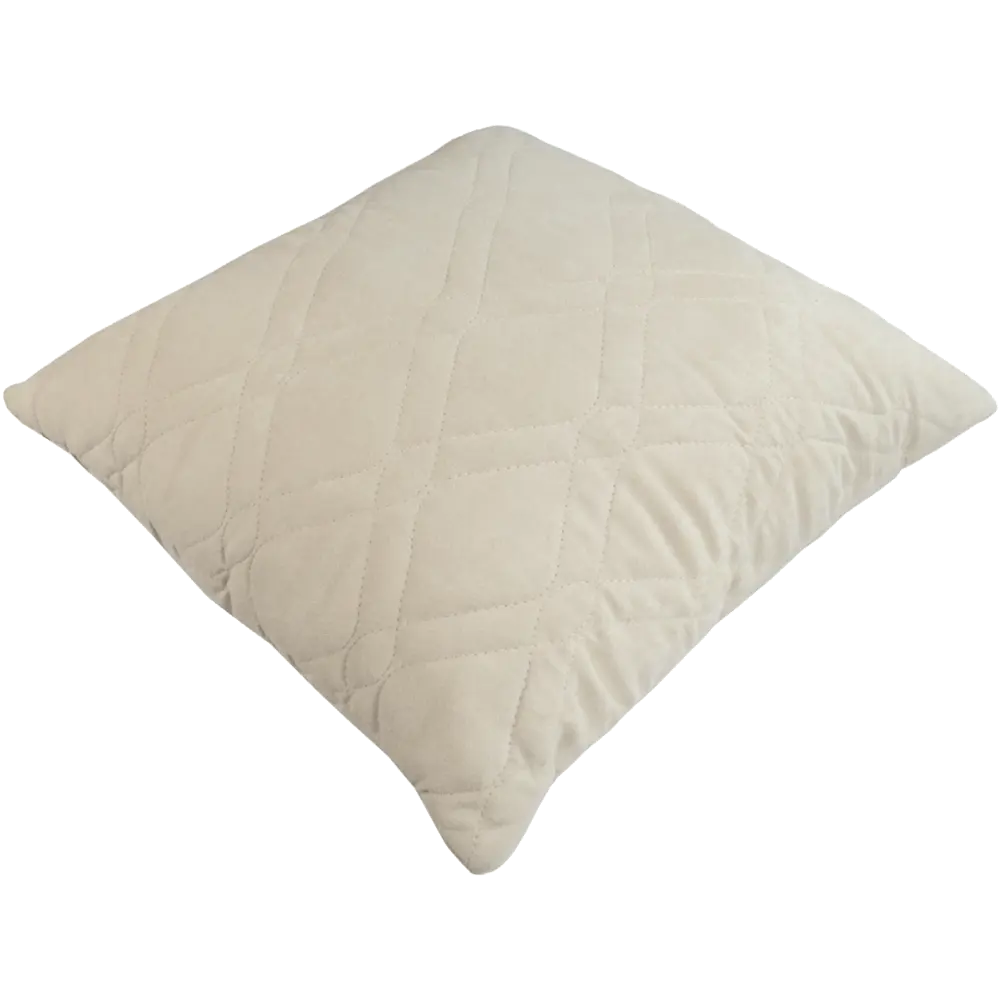Декоративная подушка LINEN WAY 43x43 см в замшевом стиле кремового оттенка 83022395 STLM-1397905 - Вид №1