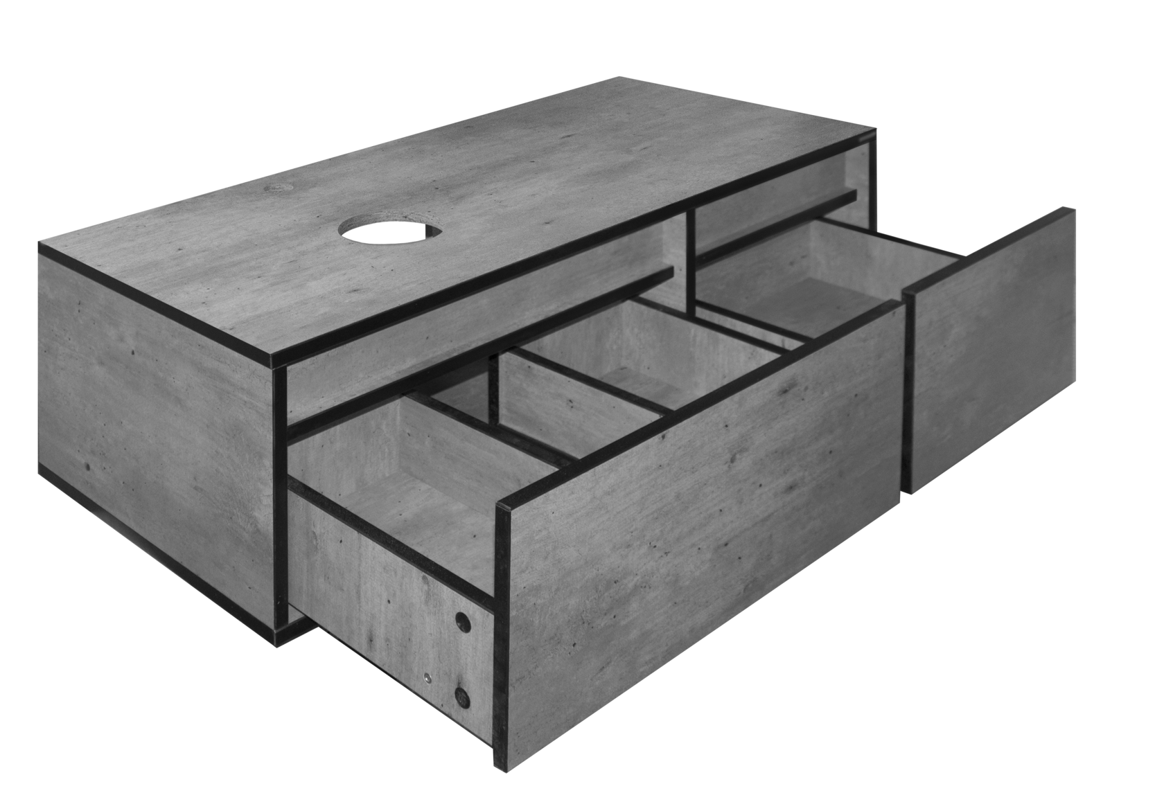 Тумба подвесная Infinity 100 - 20 бетон SANITA LUXE INFSLCW10023021W1 - Вид №4