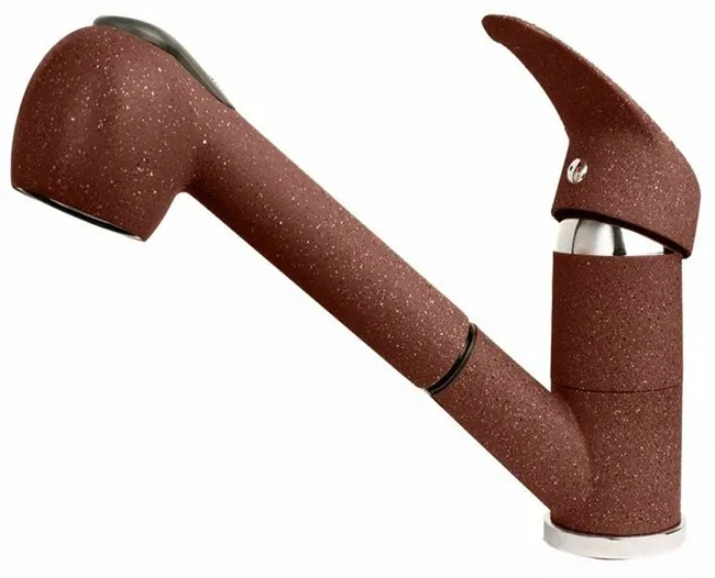 Кухонный смеситель 1774 красный марс GranFest 