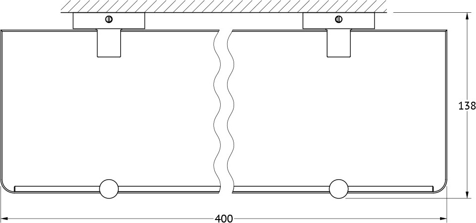HAR 037 Полка 2-х ярусная 40 cm ARTWELLE Harmonie - Вид №1