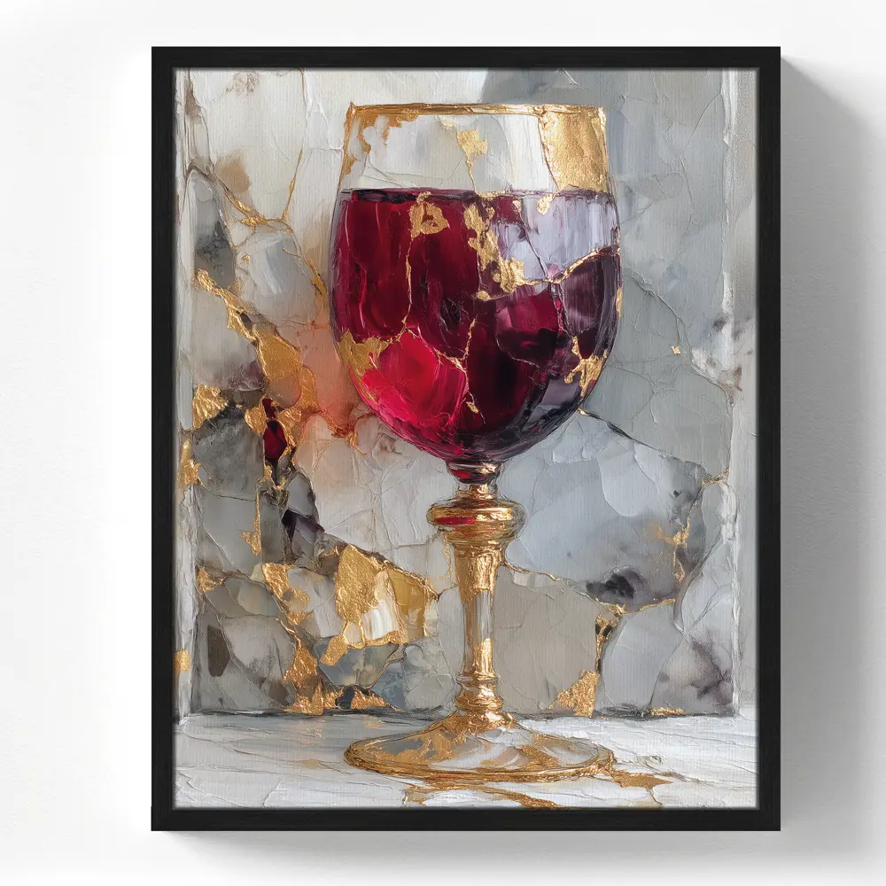 Картина в раме Бокал вина 40x50 см цвет разноцветный POSTERMARKET STLM-2002700