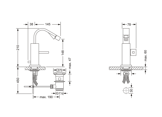 Смеситель для биде однорычажный JOERGER Empire Royal 627.10.111.000 - Вид №1