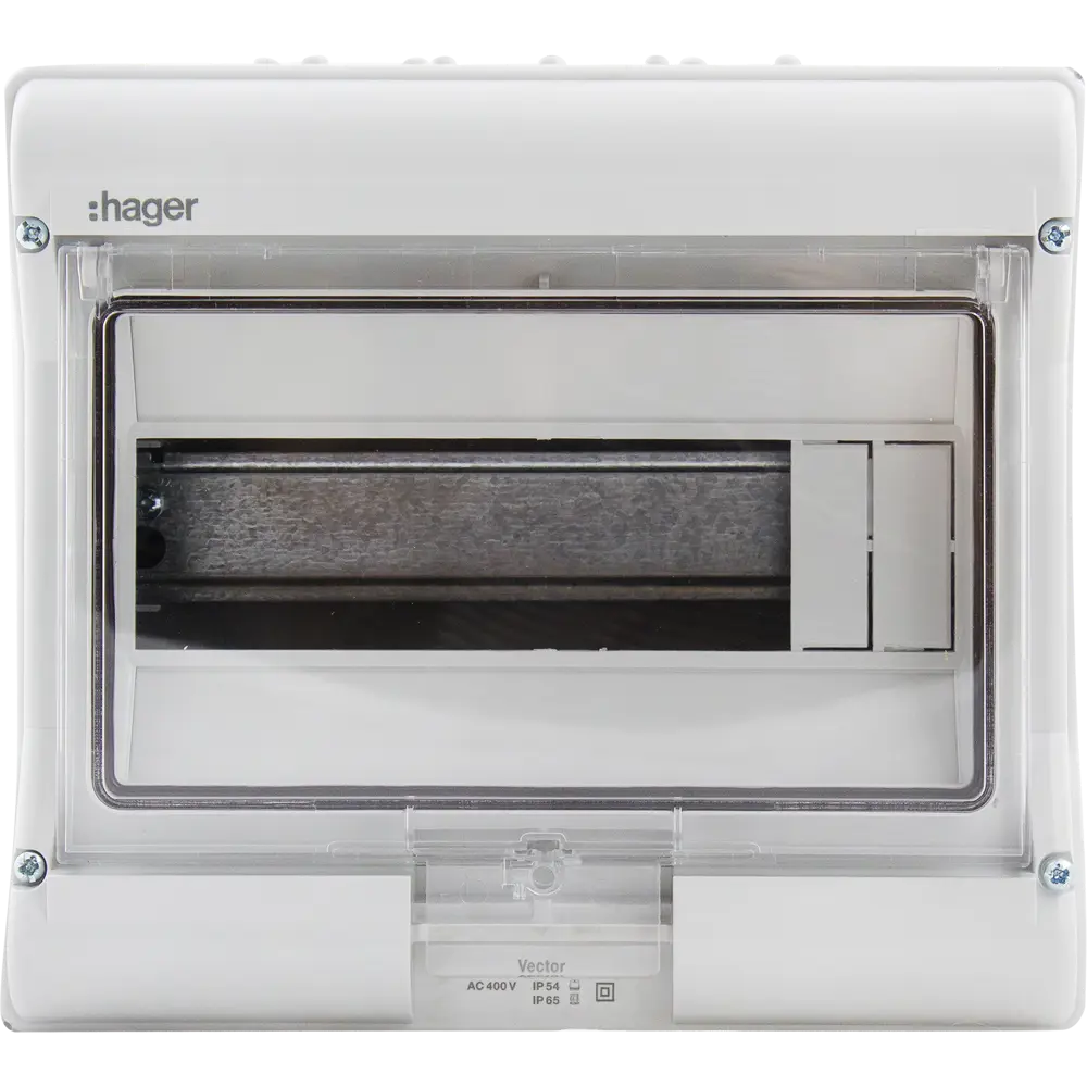 Щит распределительный навесной Hager Vector VS110TD 10 модулей IP65 пластик STLM-2136982 - Вид №3