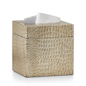 CROC-SLV-TC Серебряный чехол из крокодиловой ткани Labrazel