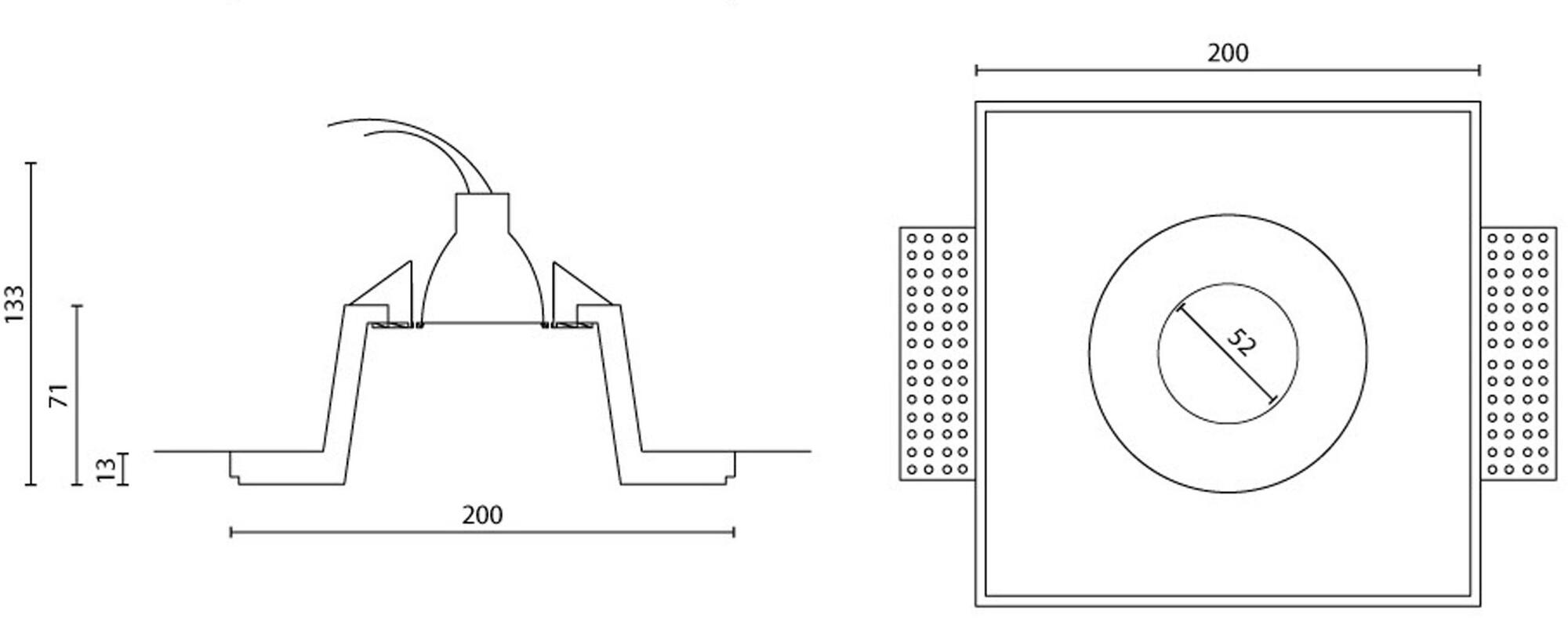 GESSO Держатель точечного светильника на потолок  806gf  - Вид №8