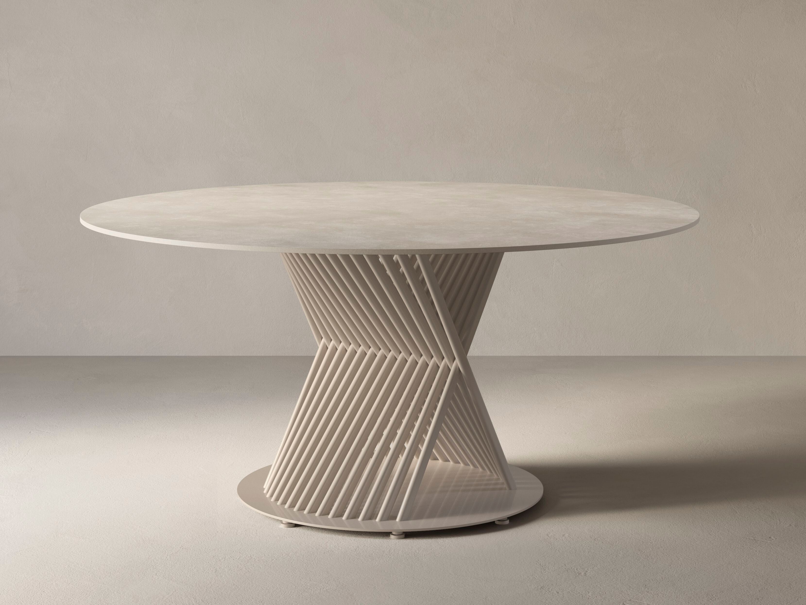 Круглый садовый стол из керамогранита Casalgrande Padana Convivialis ARCH-00061364