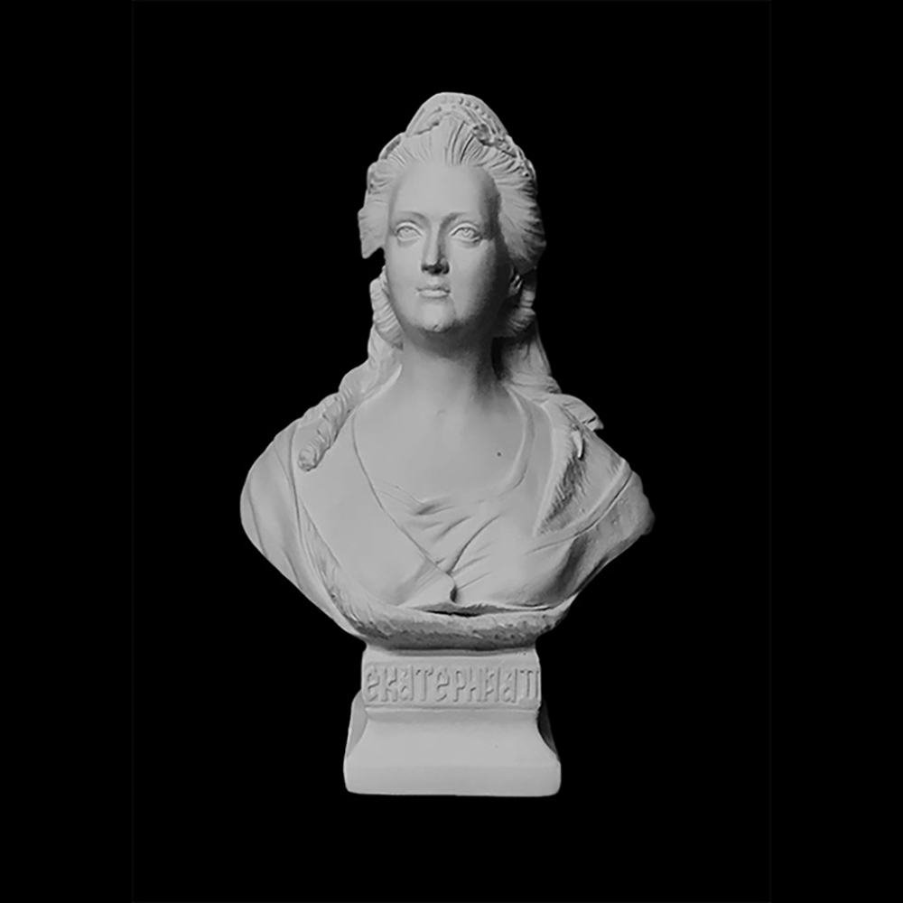 10-166 Бюст Екатерина II гипс 13.5х8.5х21 см Santreyd 