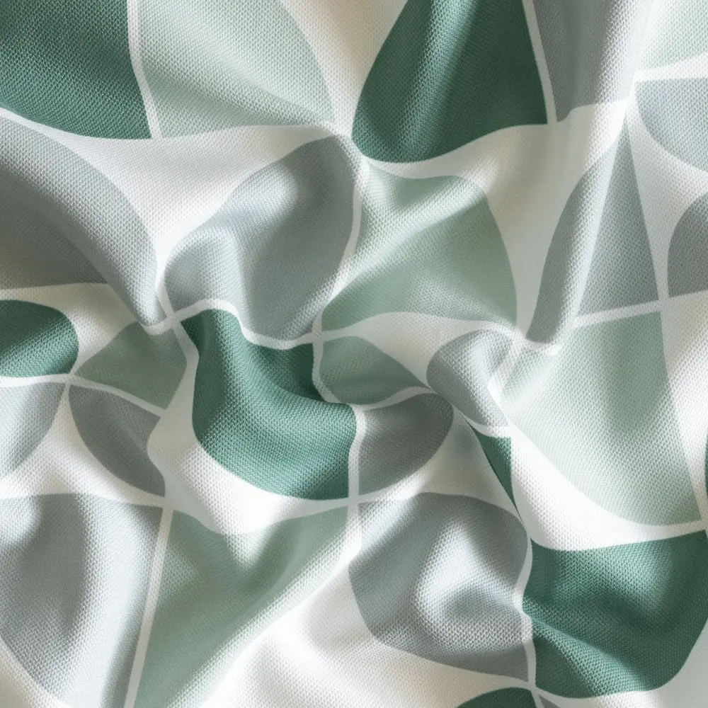 Штора на ленте Круги 160x260 см цвет зеленый GARDEN STLM-2002755 - Вид №4