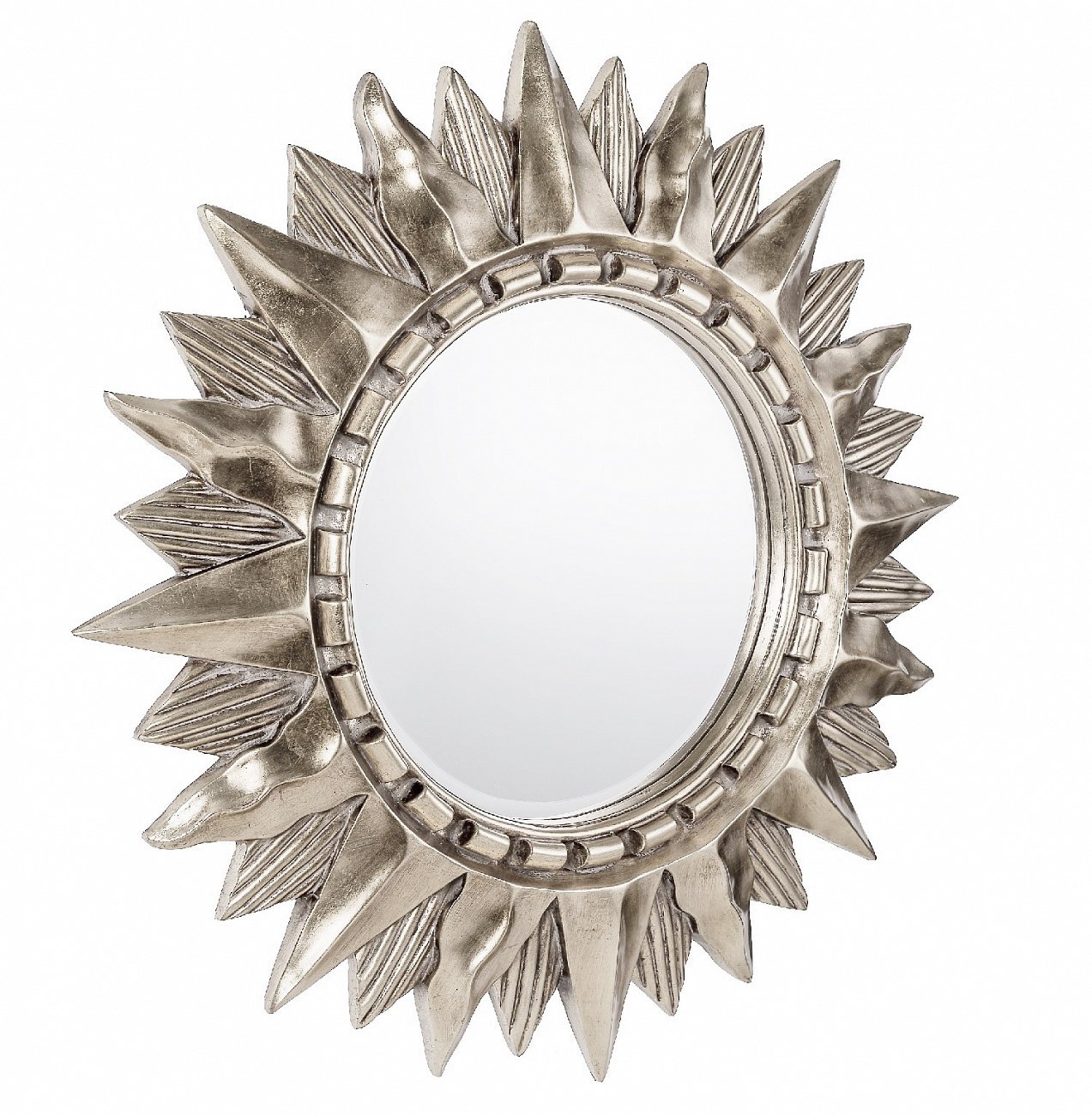 Зеркало-солнце 85 см античное серебро Sol Silver ART-ZERKALO ДИЗАЙНЕРСКИЕ 00-3884074 Зеркальный;серебро  - Вид №1