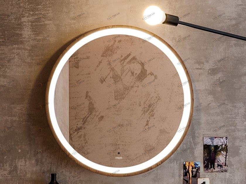 ARTELINEA Круглое зеркало в оправе из ореха каналетто Incanto Tict90