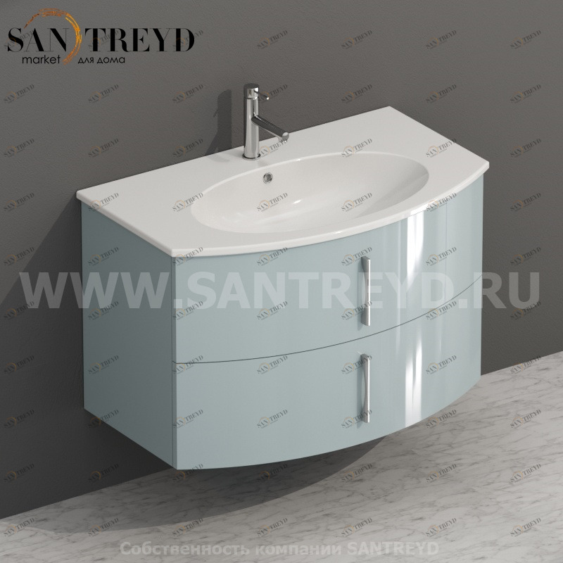 MDMC80Y156 Тумба с двумя ящиками 78 см синяя Globo 4ALL Италия Ceramica Globo