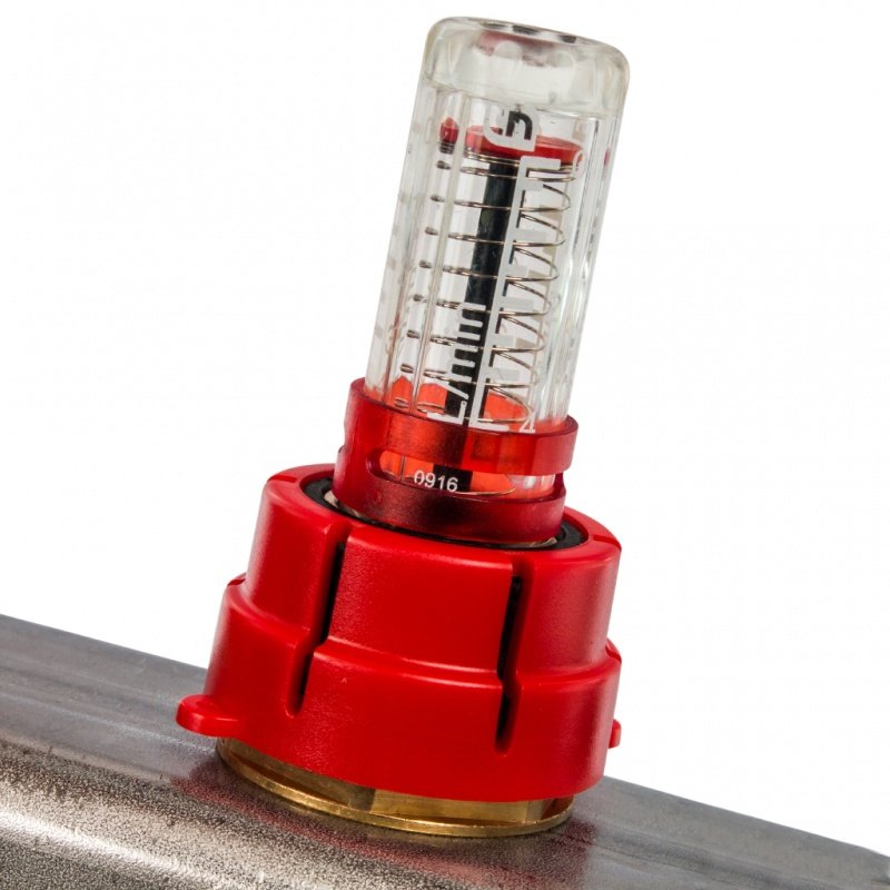 Коллектор из нержавеющей стали на 5 вых. с расходомерами STOUT SMS0917000005 - Вид №1