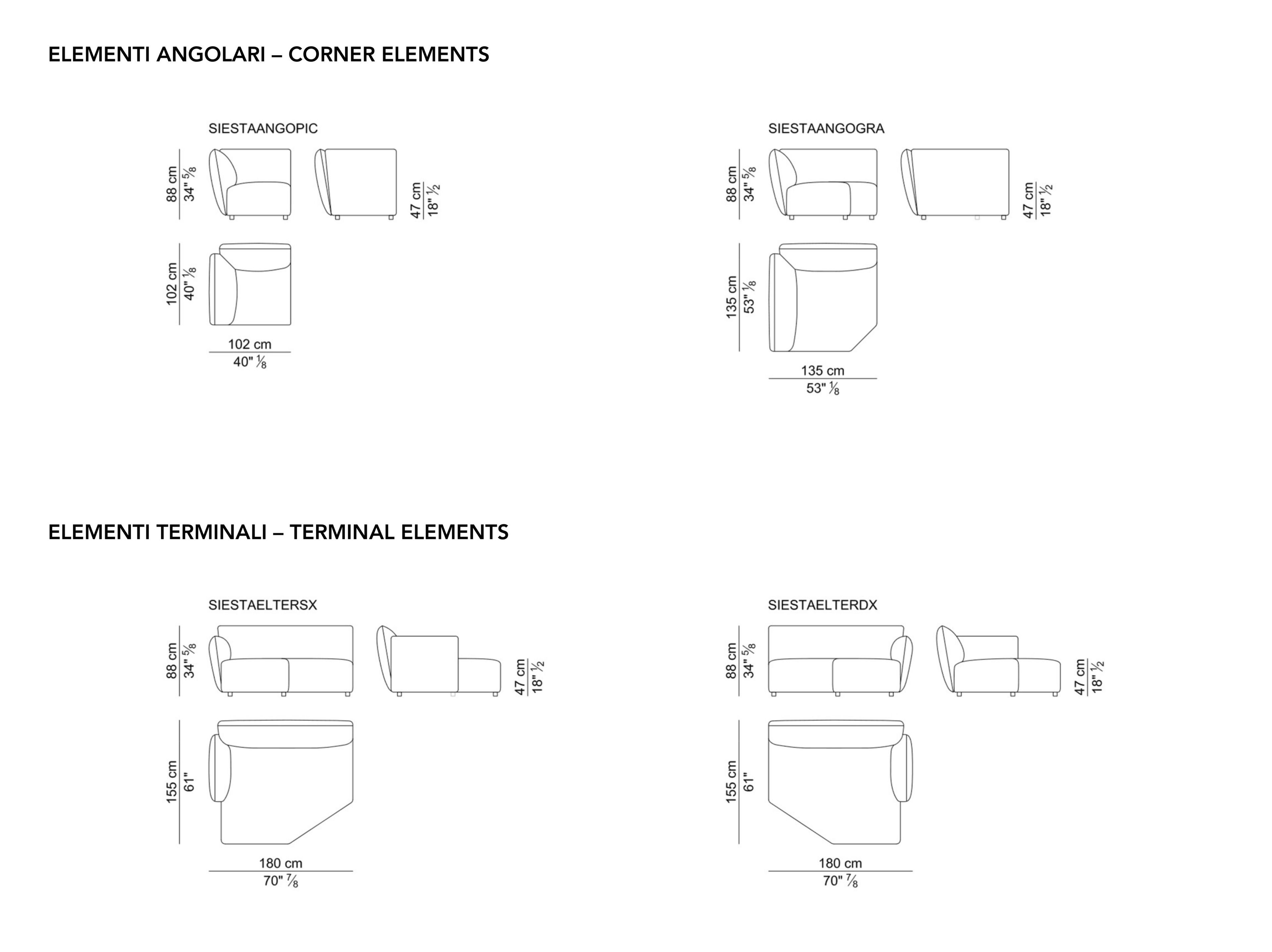 Модульный угловой диван из ткани i 4 Mariani Siesta ARCH-00108458 - Вид №4