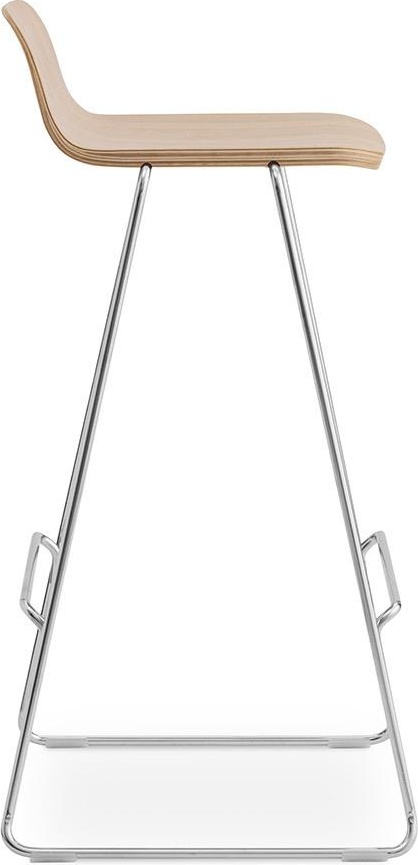 602700 Barstool w. Назад 75 cm Дуб / Хром Normann Copenhagen Just - Вид №2