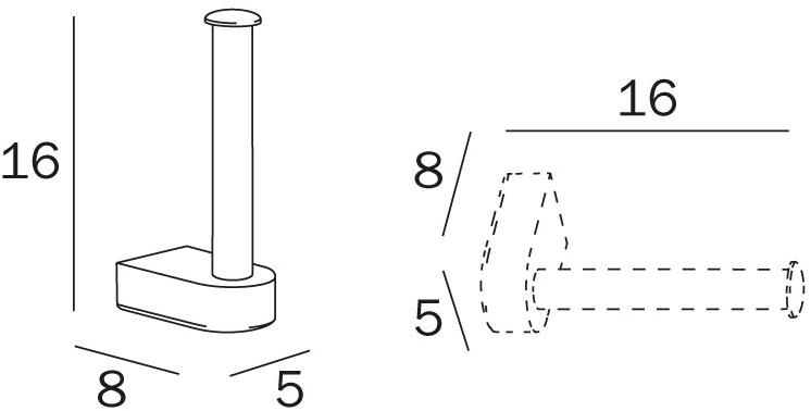 INDA® Держатель запасного рулона для гостиниц из металла Hotellerie A38250 - Вид №1