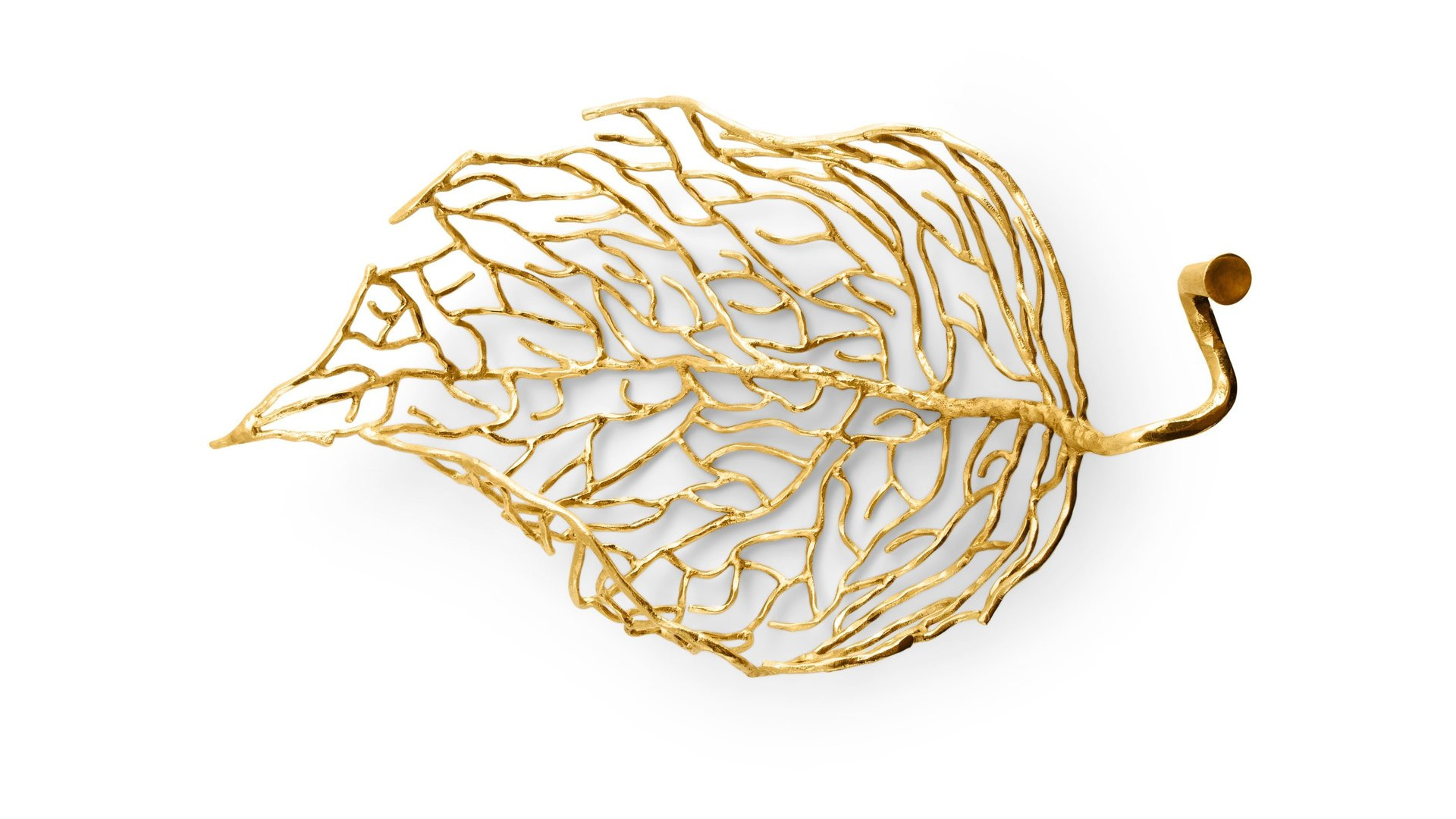 10663703 Michael Aram Блюдо Michael Aram Осенние листья 44см, латунь Латунь  - Вид №1