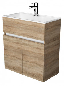 У75337 Тумба с раковиной Mira 60П 2д. Дуб Сонома 1 Marka MIRA