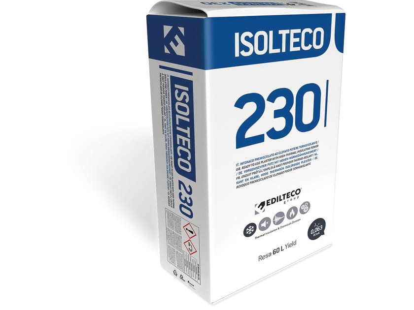 Предварительно смешанная штукатурка с высокой теплоизоляцией EDILTECO Group Isolteco ARCH-00108567