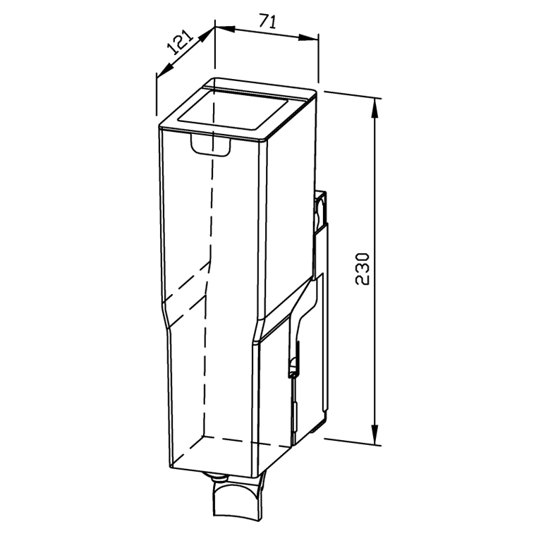 727049 Дозатор дезинфицирующего средства для установки за зеркалом WP174-7 WAGNER_EWAR A-LINE Wagner Ewar  - Вид №1