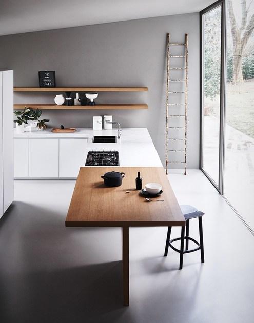 Cesar Модульная кухня из травленого стекла и дуба с островом Maxima 2.2 sun-id-1415875 - Вид №3