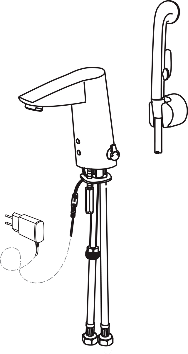 Oras 2826FTZ Смеситель для умывальника, 9/12 V, Bluetooth 2826FTZ Cubista Хром  - Вид №2