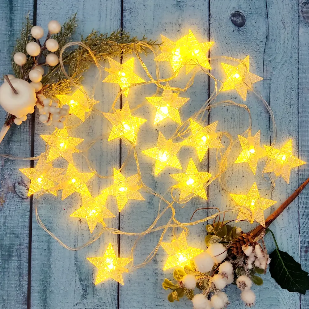 88943031 Электрогирлянда Звезды 3 м теплый белый свет STLM-1432288 Santreyd  - Вид №7