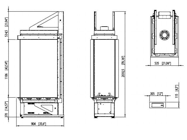 Закрытый камин с панорамным биоэтанольным стеклом Planika Vitro ARCH-00043983 - Вид №2