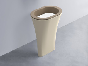 AMLA65-AN+AMPILO-BL+AMCOLO-LN Раковина Amedeo Ovale отдельностоящая cielo Enjoy + Amedeo