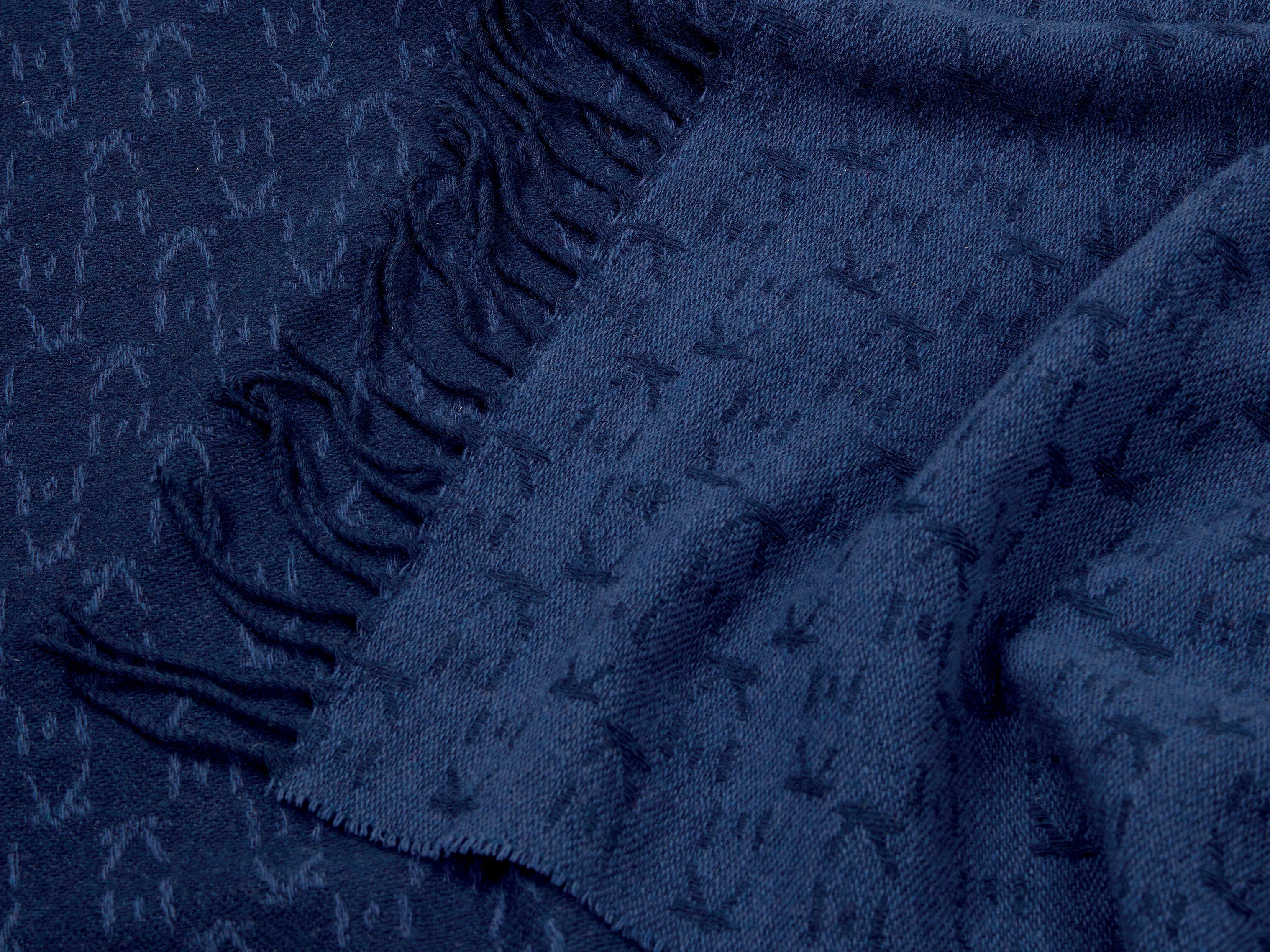 Жаккард сплошной цвет плед K-3 Shogun Blue ARCH-00053070 - Вид №3