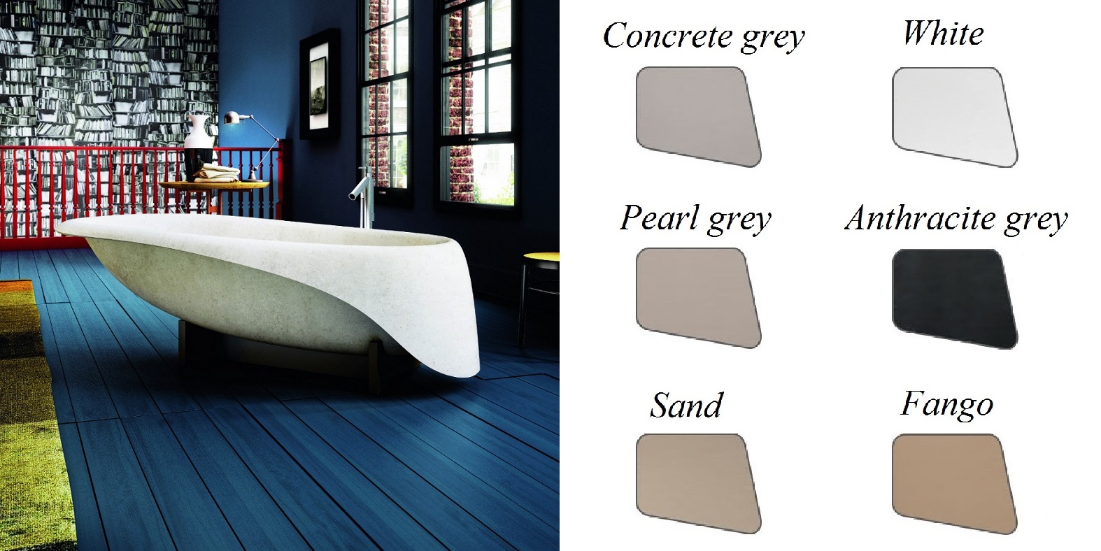 Напольная ванна Concrete Soft Glass1989 LCOBA03W - Вид №2