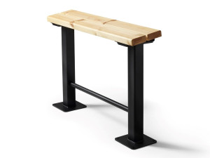 Наружное сиденье из стали и дерева