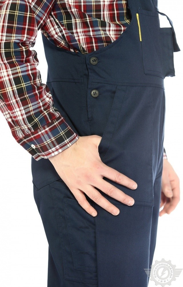 65631 Полукомбинезон "Эксперт-2" темно-синий  Летняя спецодежда  размер 48-50/170-176  - Вид №7