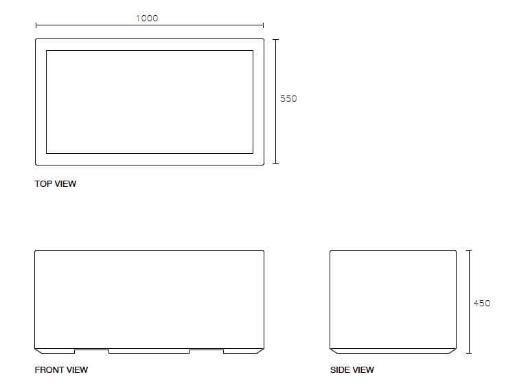 Бетонная плантатор SIT Box to Box ARCH-00144781 - Вид №6