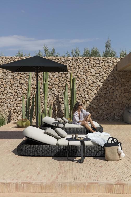 Лежак веревка 45мм антрацит Manutti Kobo MNST725 - Вид №16