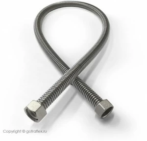 Гибкая подводка из нержавеющей стали 1/2 дюйма, GF15/500ПР Flexible hose Россия