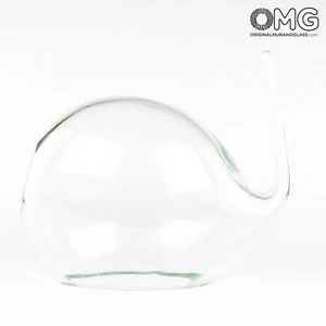 3556 ORIGINALMURANOGLASS Скульптура Хрустальный слон - автор Pino Signoretto - муранское стекло OMG 42 см