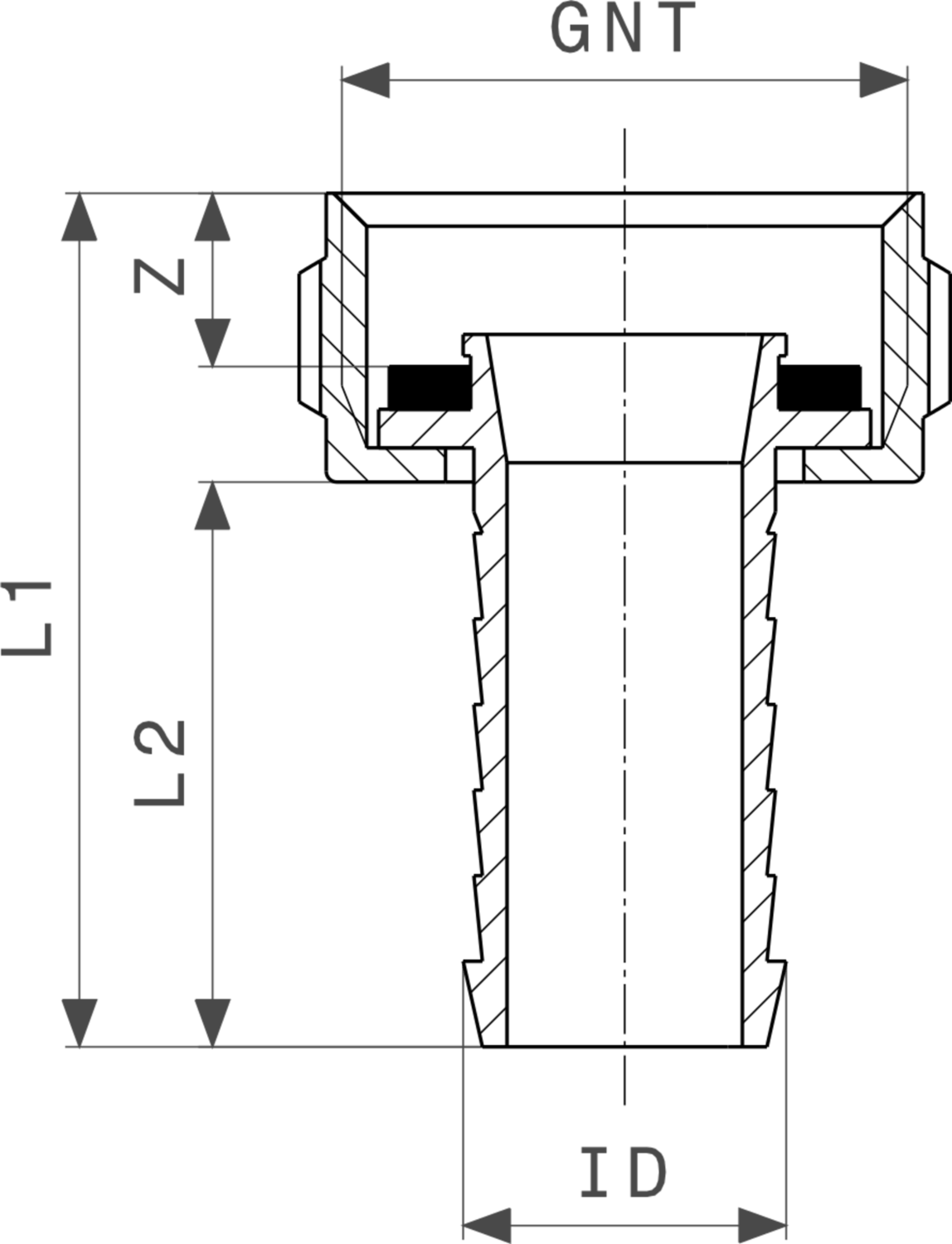 131 807 Модель 1817 Трубопроводные системы  Латунные резьбовые фитинги  Соединения для шлангов Santreyd  - Вид №3