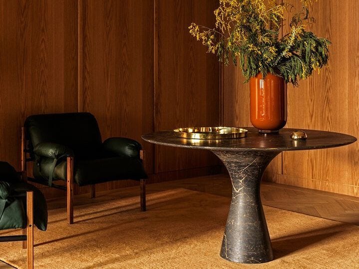 Круглый обеденный стол из натурального камня Alinea Design Objects Angelo M ARCH-00149594 - Вид №6