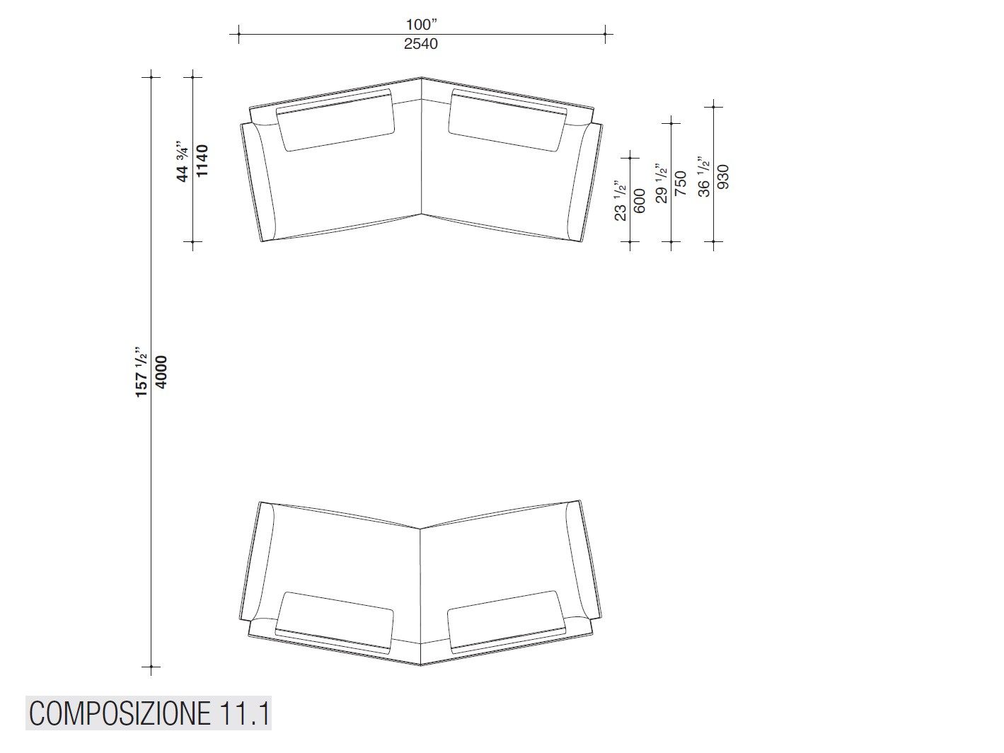 3-местный тканевый диван Lema JERMYN ARCH-00135220 - Вид №21