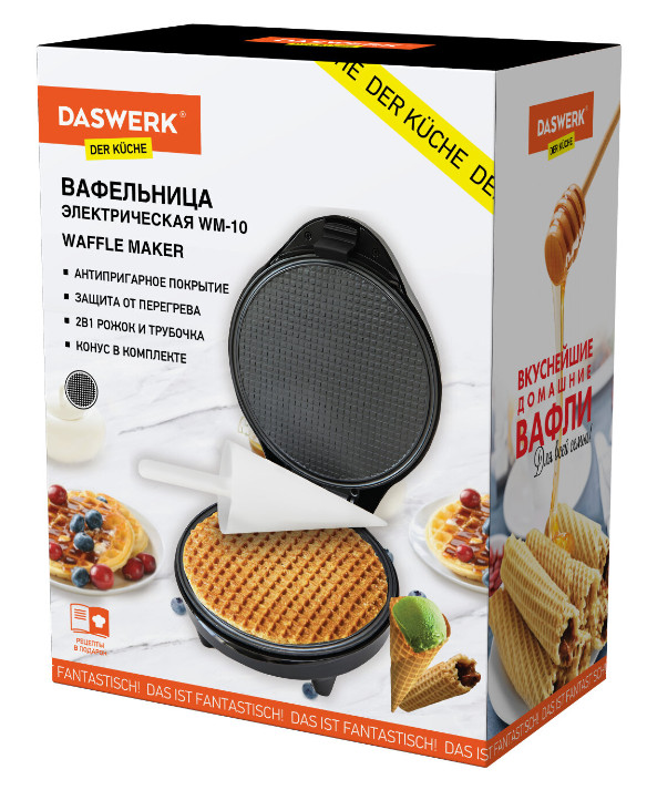 9079710 Вафельница Daswerk WM-10 черный STDN-0016199 - Вид №2