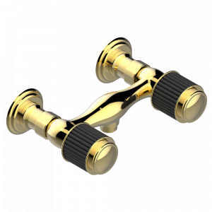 A9C-64 Смеситель для душа настенный 1/2" - 150 мм между центрами - без шланга Thg-paris Jaipur c чёрным ониксом Золото