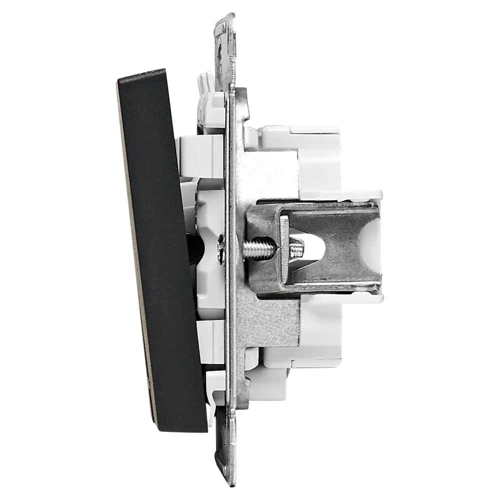 Выключатель встраиваемый Systeme Electric AtlasDesign 2 клавиши с подсветкой цвет базальт STLM-2003232 - Вид №3