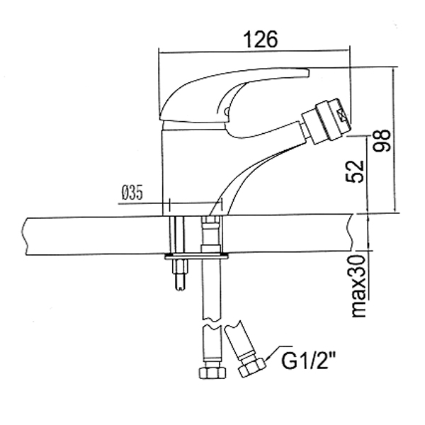 Смеситель для биде San Fonte 3538-G03 11161166 - Вид №1