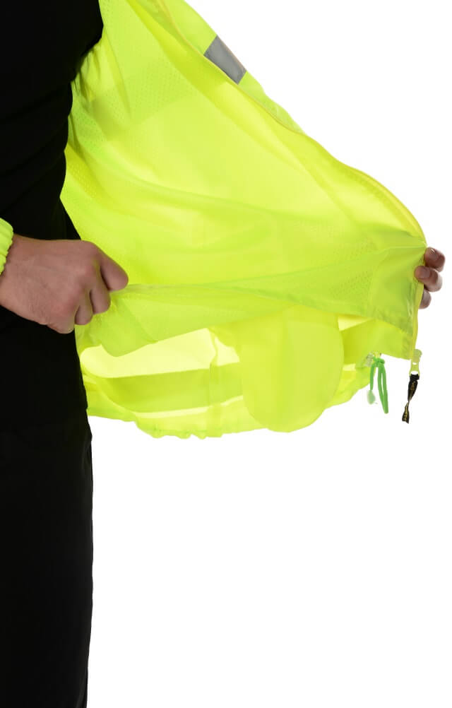 69856 Куртка-ветровка "Блик" лимонная с СВП  Сигнальная одежда  размер 56-58/170-176 Спецодежда  - Вид №7