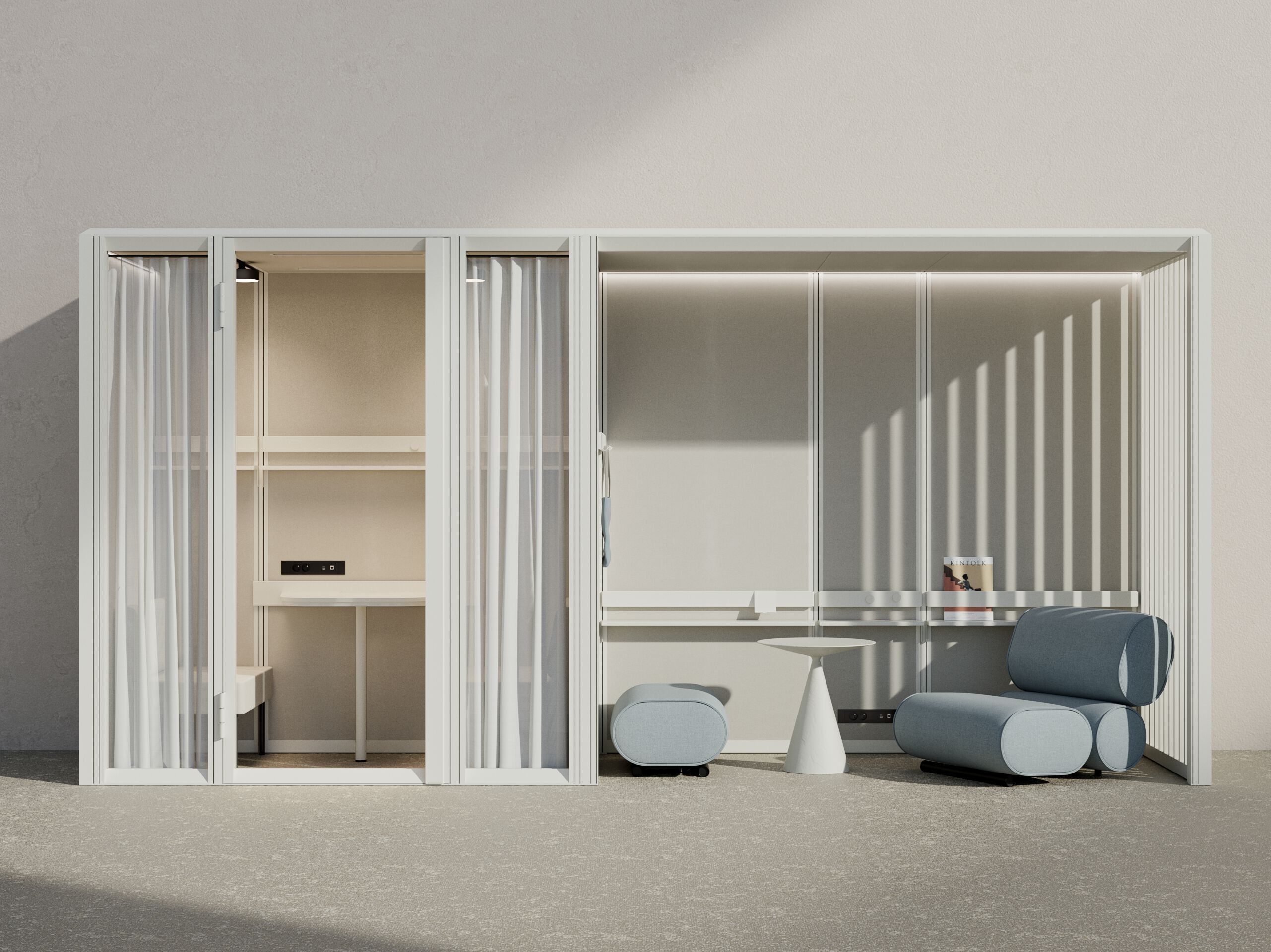 Модульный офисный остров из алюминия и стекла Mute Modular ARCH-00150205