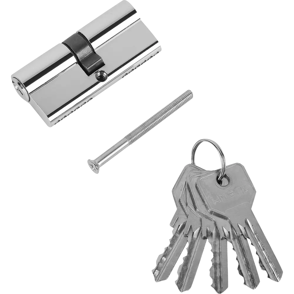 Цилиндр дверной НОРА-М с 5 ключами, хромированный 83684395 ECO Z STLM-0043447 - Вид №1
