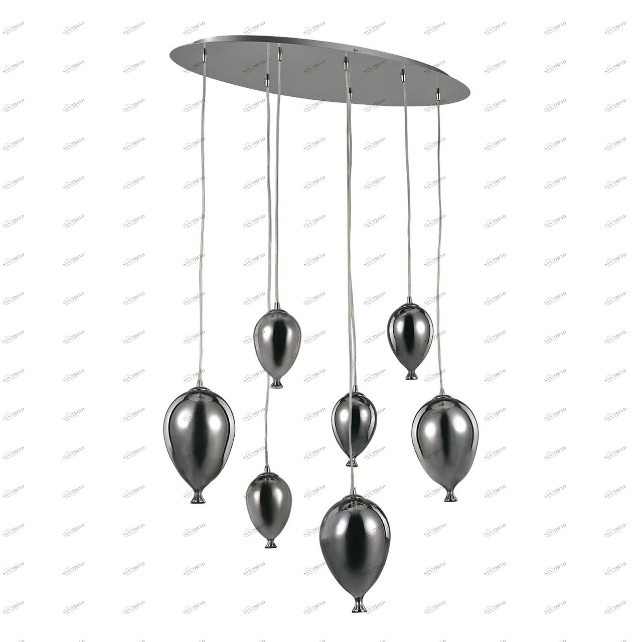 Подвесная люстра Ideal Lux Clown SP7 Cromo IDEAL LUX ДИЗАЙНЕРСКИЕ, CLOWN CROMO 057304 Хром 