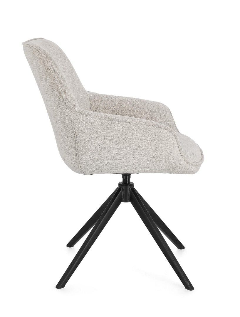 Тканевый поворотный стул с подлокотниками BIZZOTTO MATILDA ARCH-00004063 - Вид №6